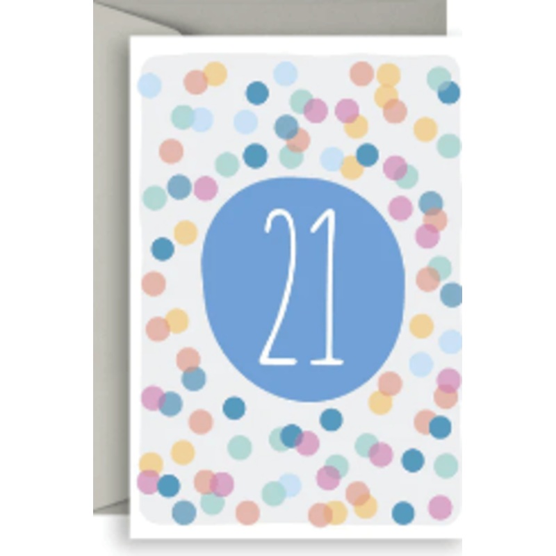 21 Birthday Greeting Card