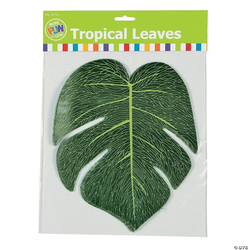 Artificial Tropical Leaves 12 count