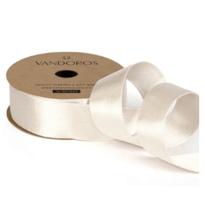 Candlelight/Gold Satin Pearl Ribbon