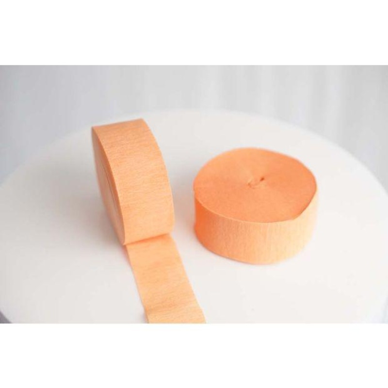 Standard Peach Crepe Paper Streamer