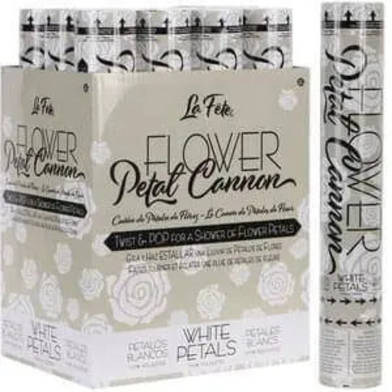 12" Flower Petal Cannon - White (1 each)
