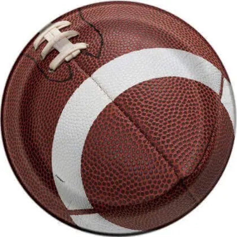 7" Football Party Round Plates (8ct)