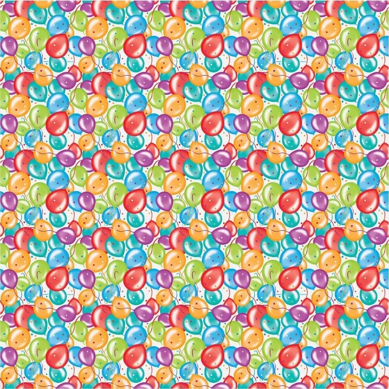 Balloon Birthday Wrapping Paper Roll