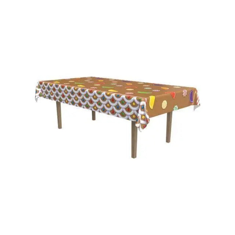 Gingerbread House Plastic Tablecover (1ct)