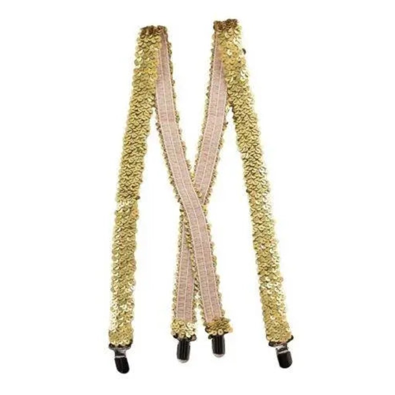 Sequin Gold Suspenders