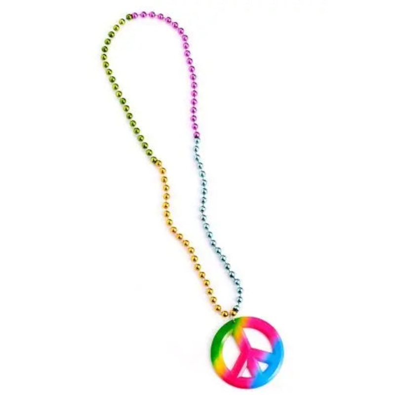 33" Hippie Peace Bead with Medallion