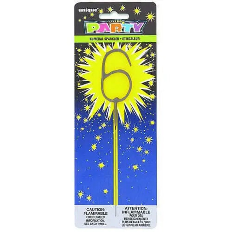 7" Number '6' Sparkler
