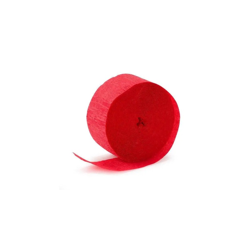 81' Crepe Streamer - Holiday Red