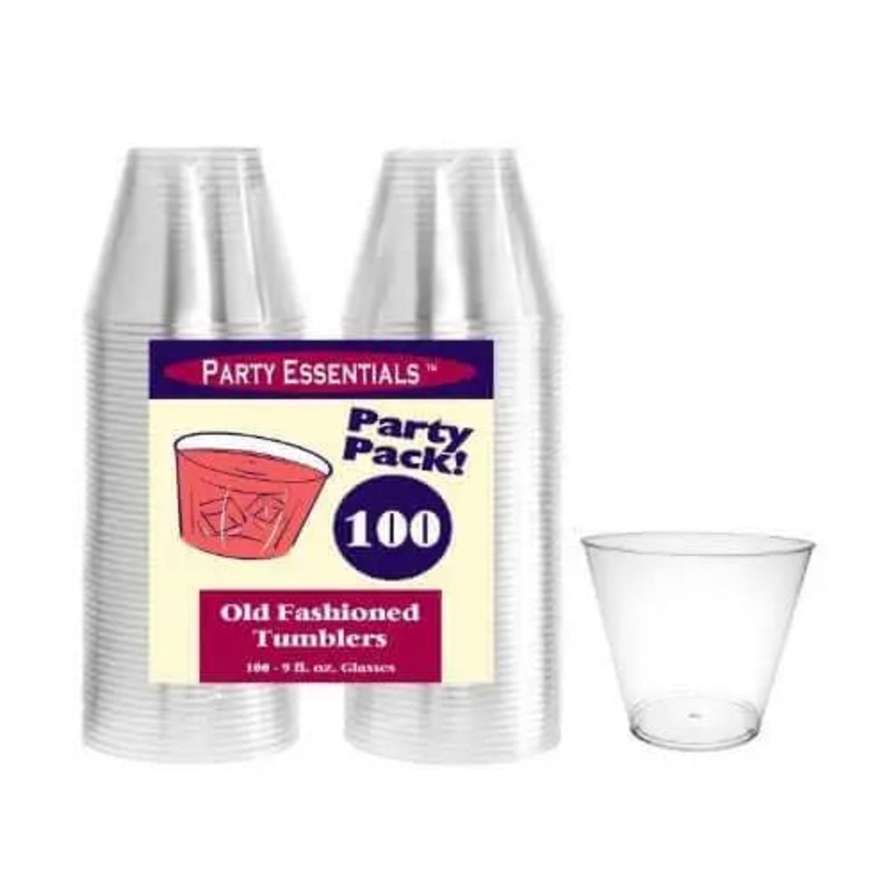 9oz Clear Plastic Cups (100ct)