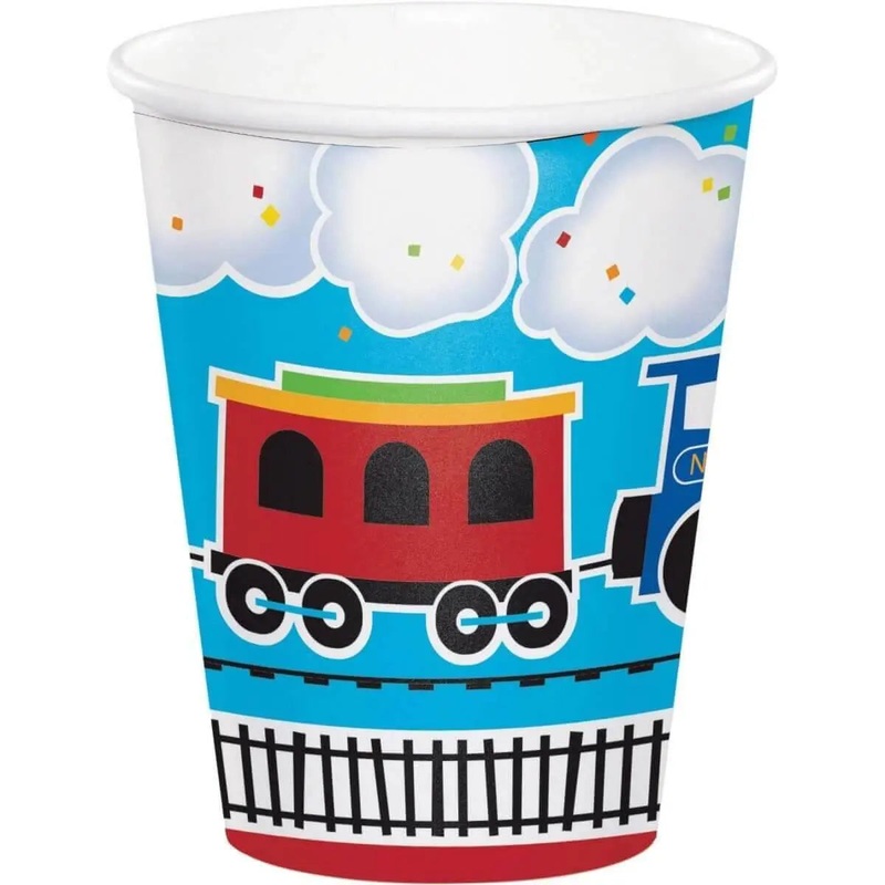 All Aboard - 9oz Train Paper Cups (8ct)