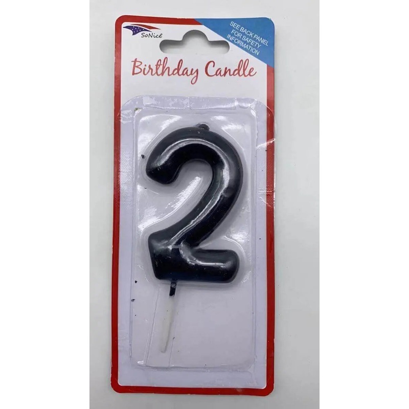 Black Birthday Candle - #2
