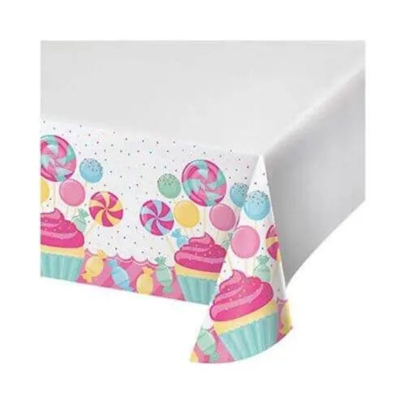 Candy Bouquet Plastic Border Tablecover
