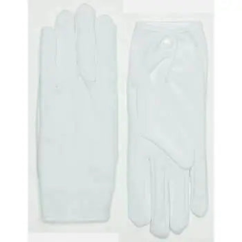 Parade Gloves-Short-W/Snap-White