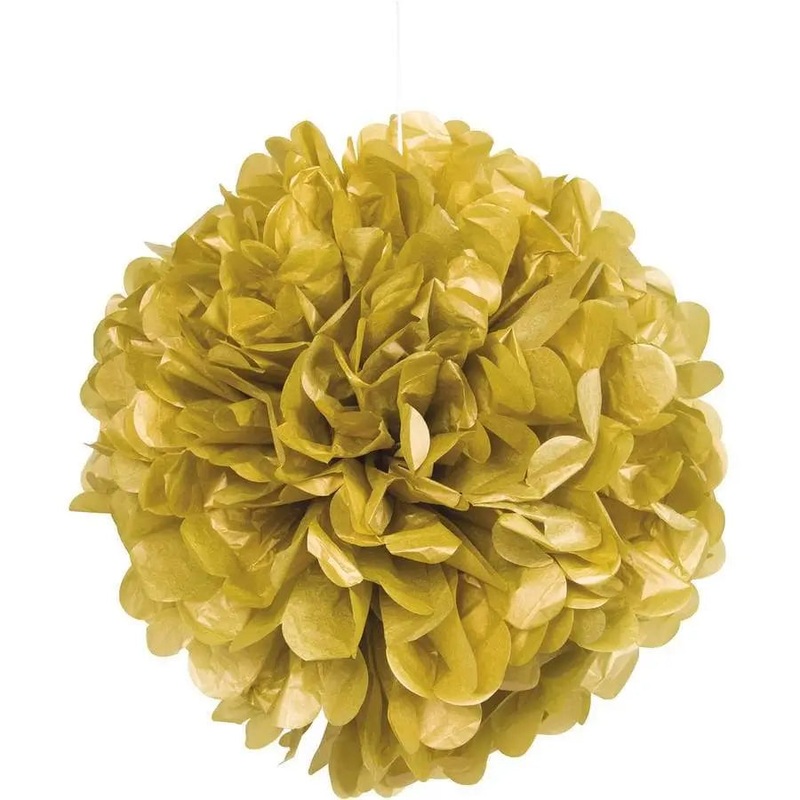 Puff Decor 16" Gold