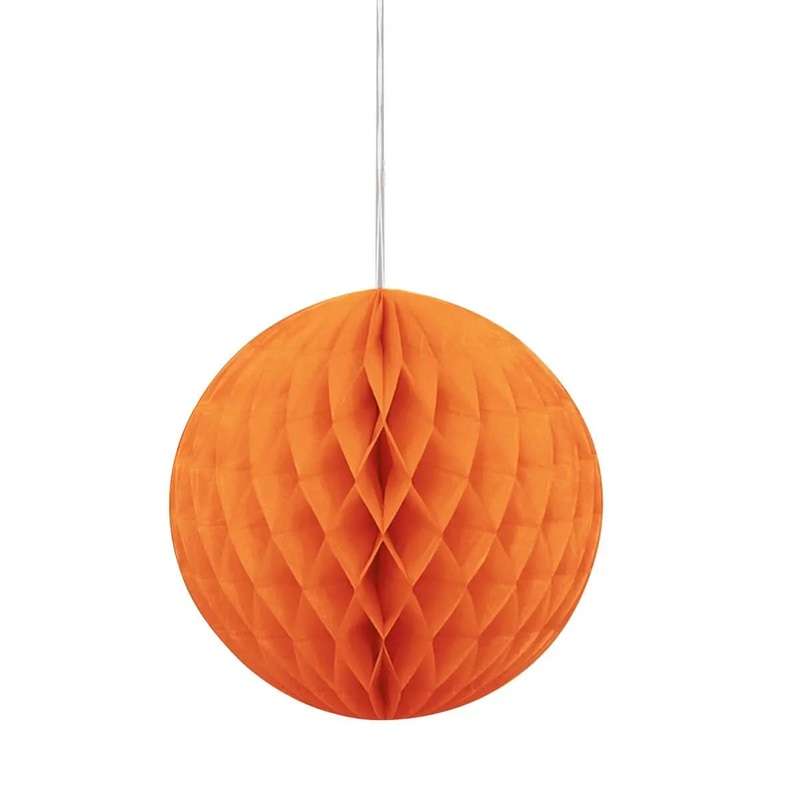 Tissue Paper Honeycomb Ball Orange 8" - 1ct
