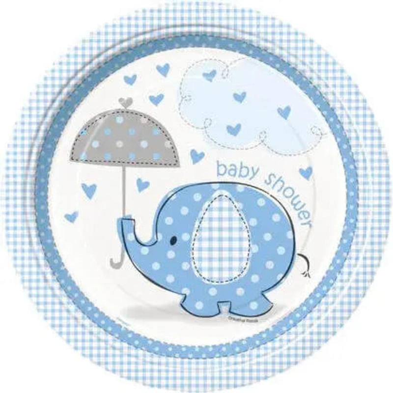 Umbrellaphants - 9" Blue Plates