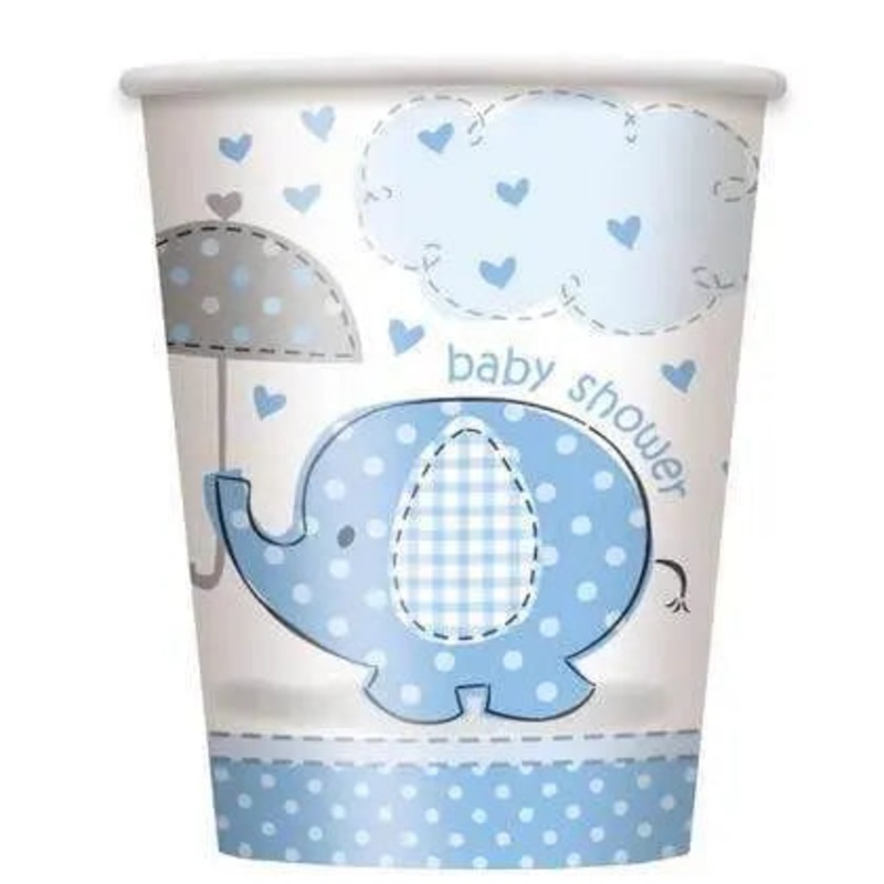 Umbrellaphants - 9oz Blue Cups (8ct)