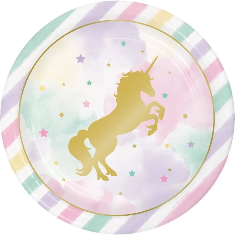 Unicorn Sparkle 9" Foil Plates