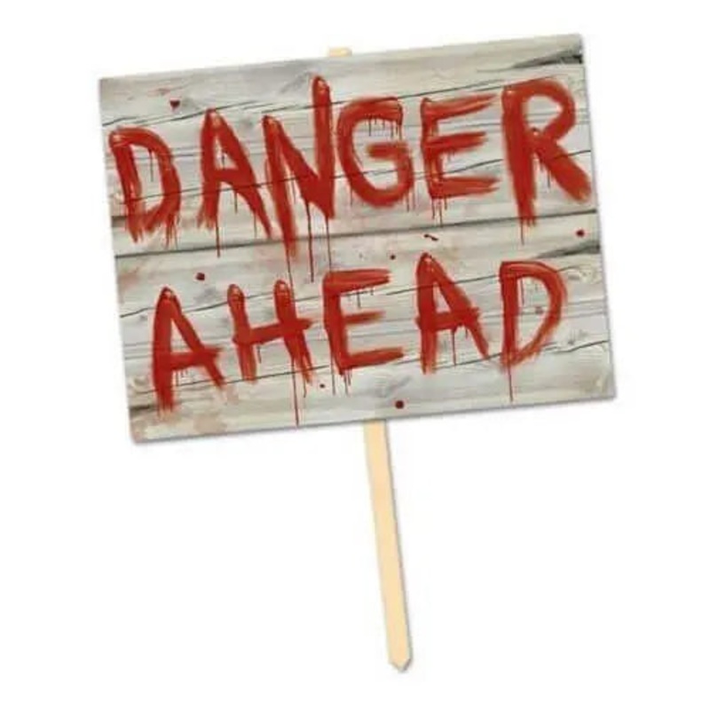 15" Plastic Danger Yard Sign