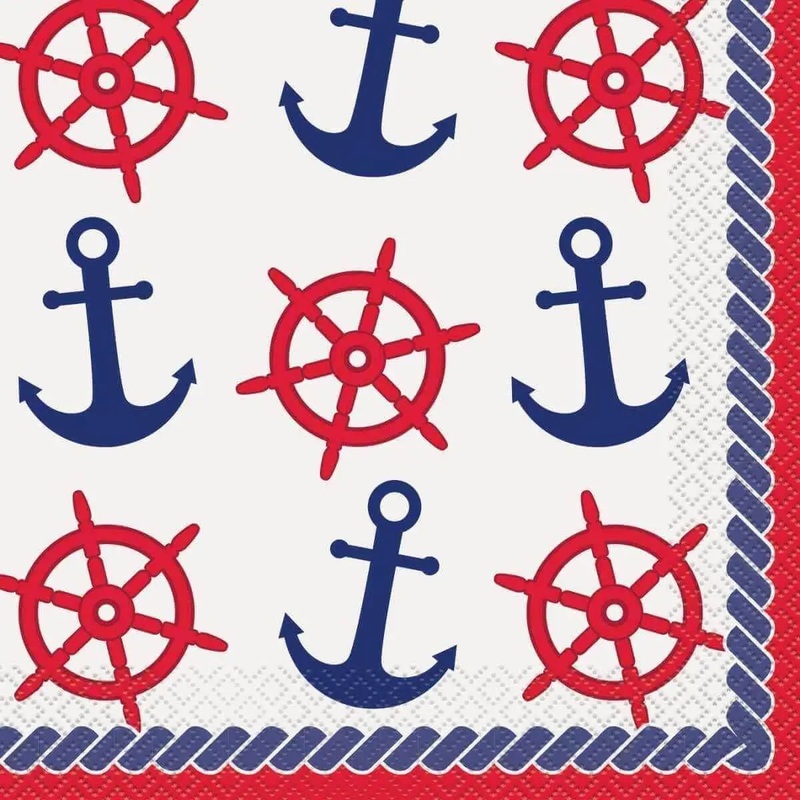 16 Nautical Anchor Lunch Napkins (16ct)
