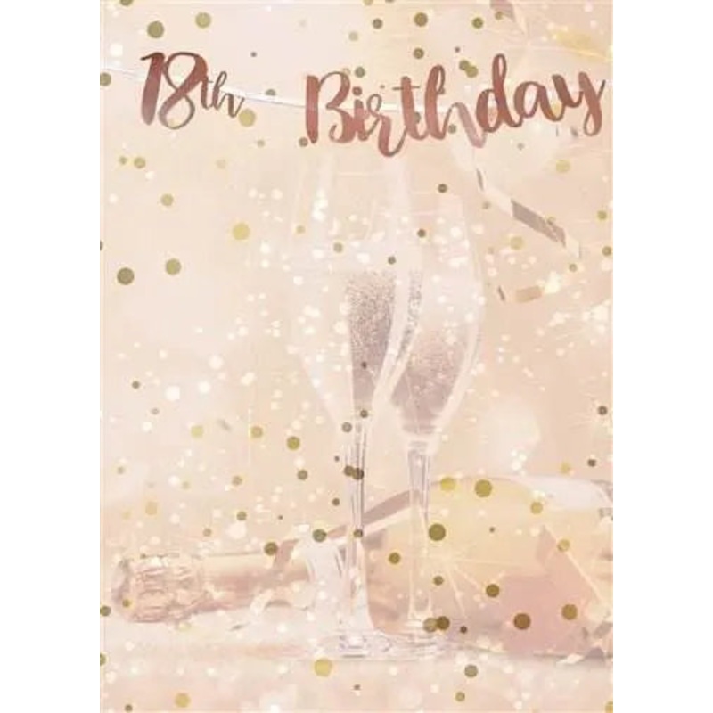 18th Birthday Rose Gold Letter Banner