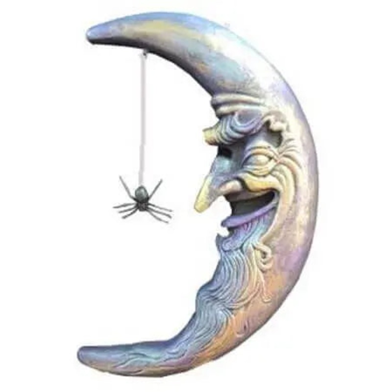 20" Hanging Moon with Spider