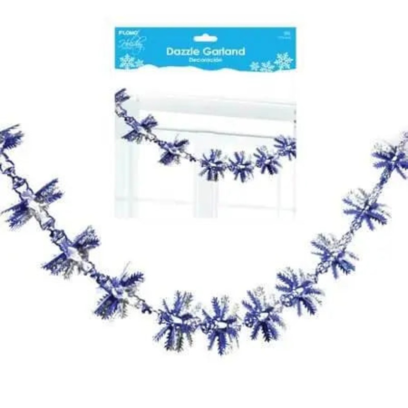 9ft Christmas Glitz and Glam Winter Hanging Garland
