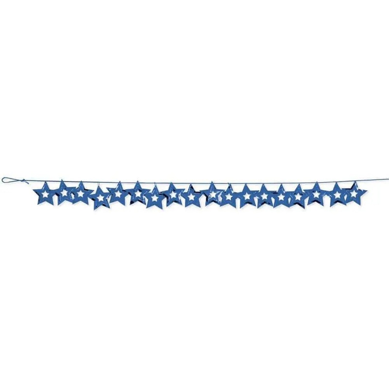 9ft Confetti Garland Stars - Blue