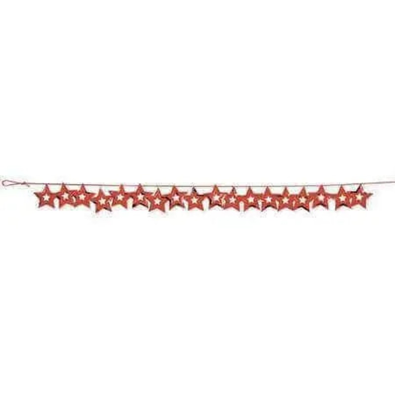 9ft Confetti Garland Stars - Red