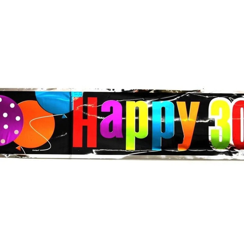 Birthday Cheer - 12ft Happy 30th Birthday Banner