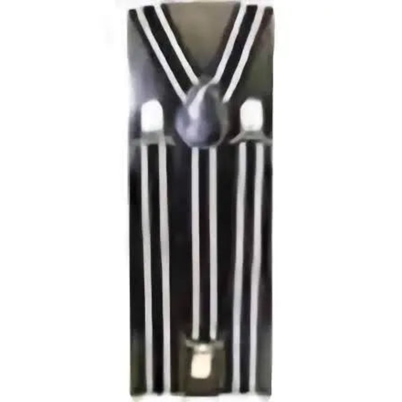 Black Suspender with White Stripes (1ct)