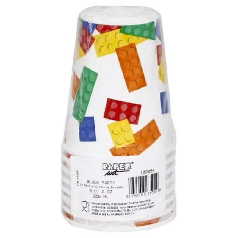 Block Party - 9oz Paper Cups (8ct)