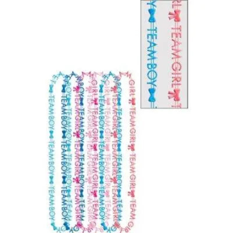 Boy/Girl Word Bead Necklace (10ct)