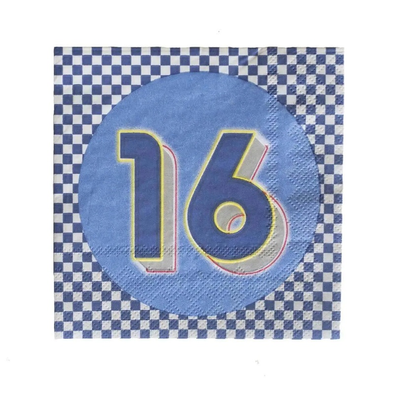 Boy's 16th Birthday - Beverage Napkins (16ct)