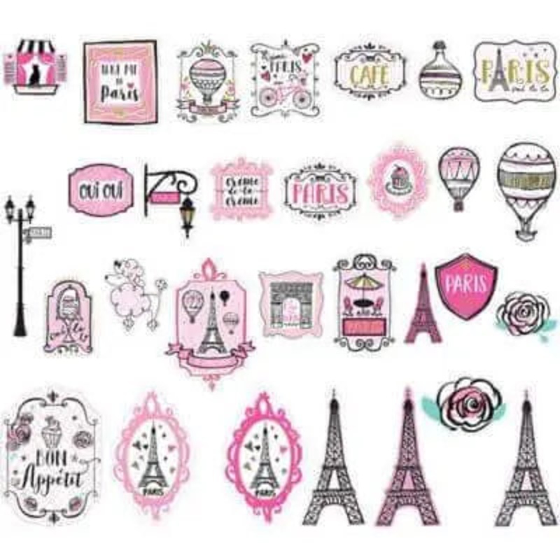 Day In Paris Cutouts Mega Value Pack