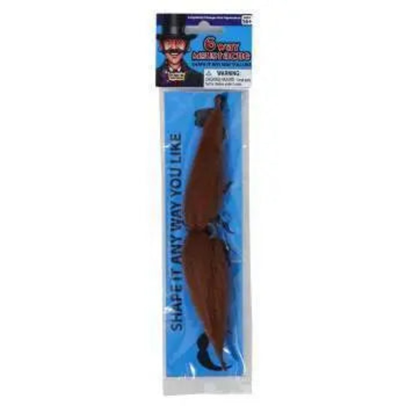 Six Way Moustache - Brown