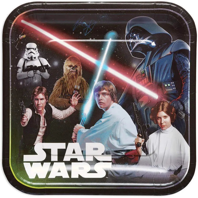 Star Wars - 9" Classic Square Dinner Plates (8ct)