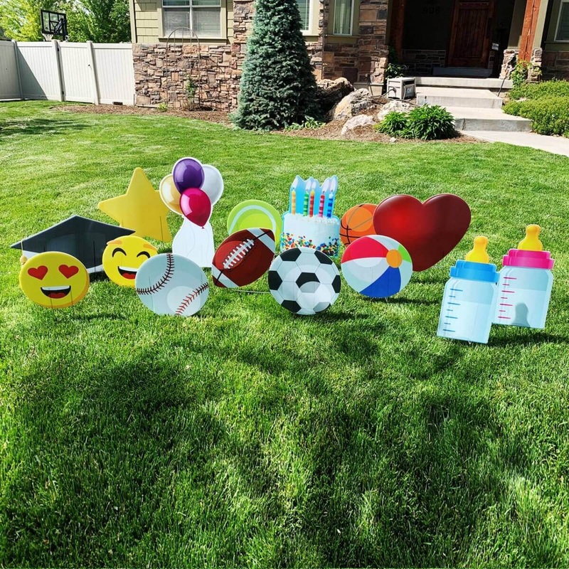 Tennis Ball Icon Yard Sign (1 count)