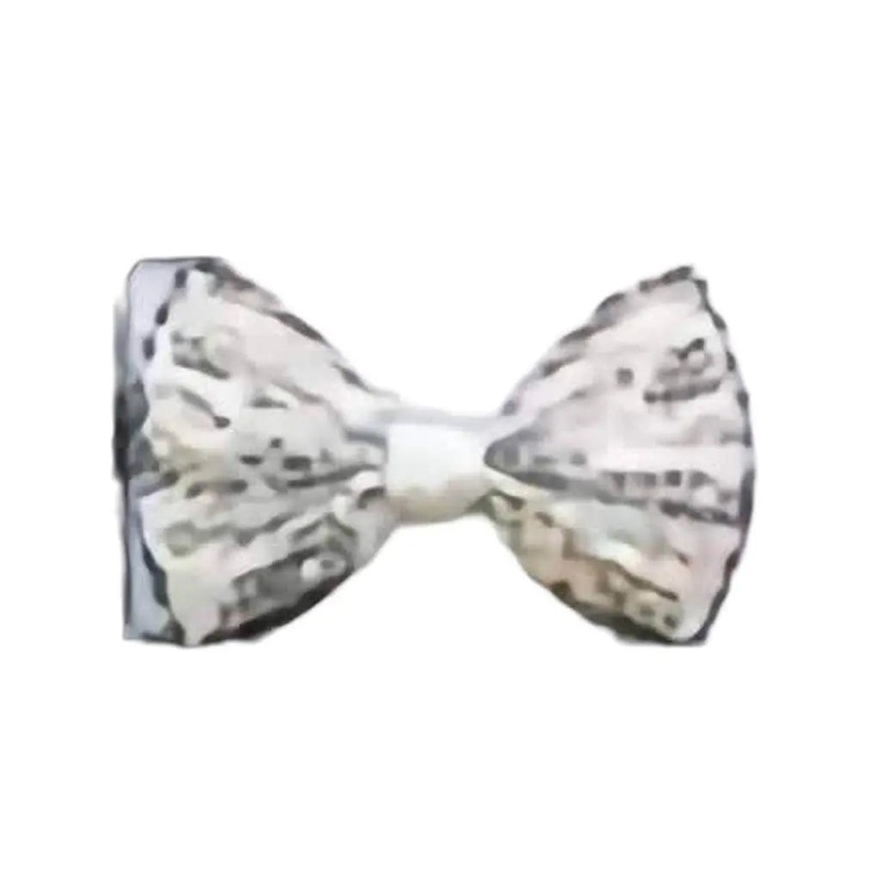 White Sequin Bowtie (1ct)