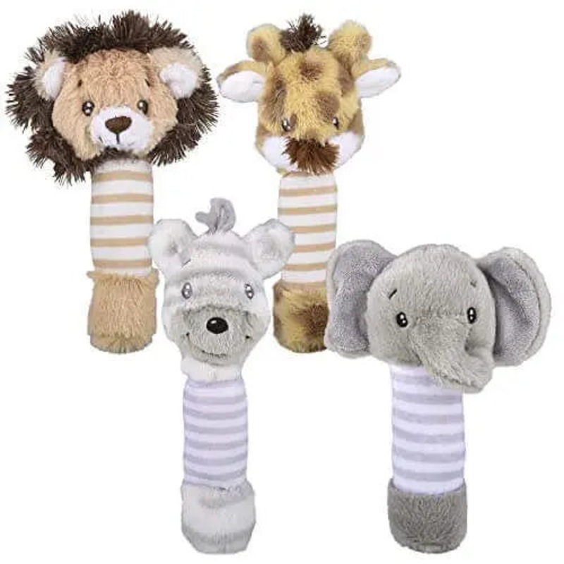 6.5" Infant Zoo Rattle ( 1 piece)