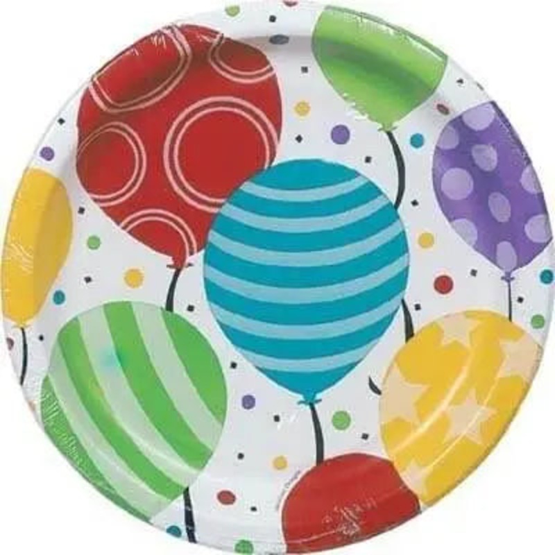 7" Shimmering Balloon Plates (8ct)