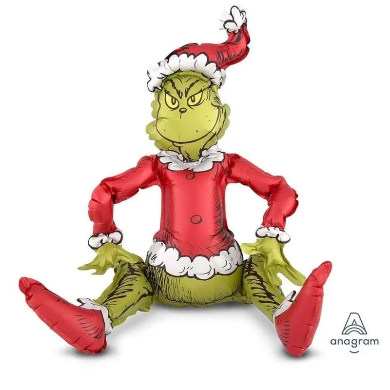 Anagram - 24" Santa Grinch Sitter Mylar Balloon