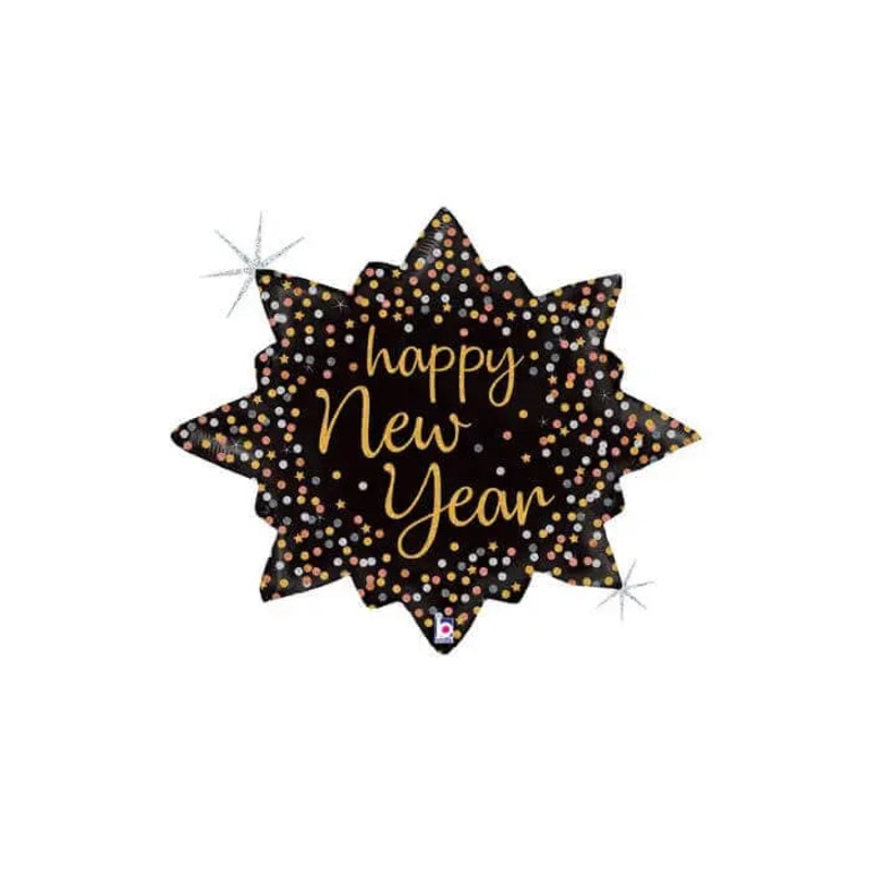 Betallic - 32" New Year Confetti Burst Mylar Balloon