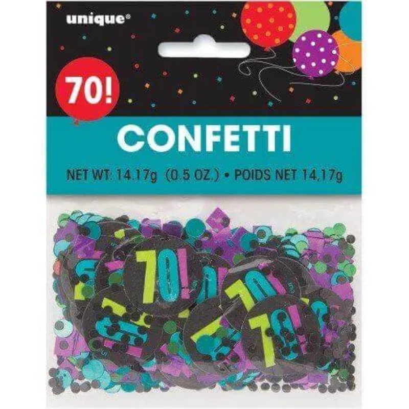 Birthday Cheer - Happy 70th Birthday Confetti