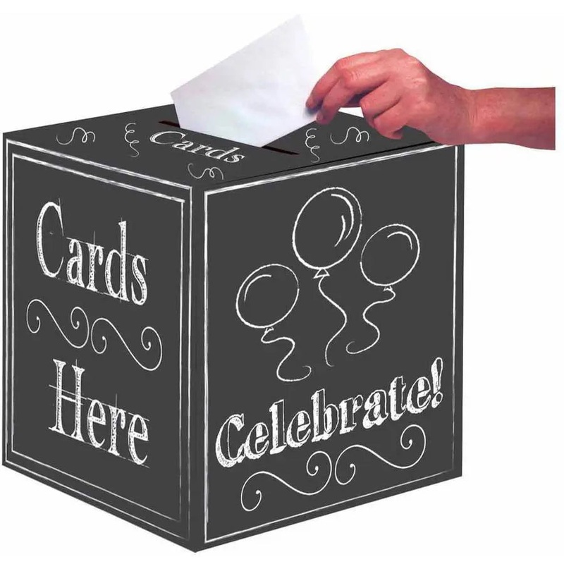 Chalkboard Card Box Holder