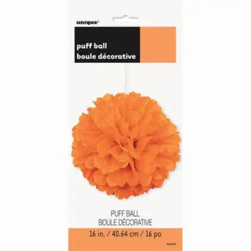 Puff Decor 16" Pumpkin Orange