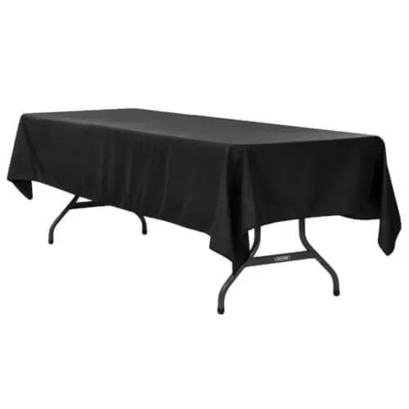 Rectangle Fabric Tablecloth - Black