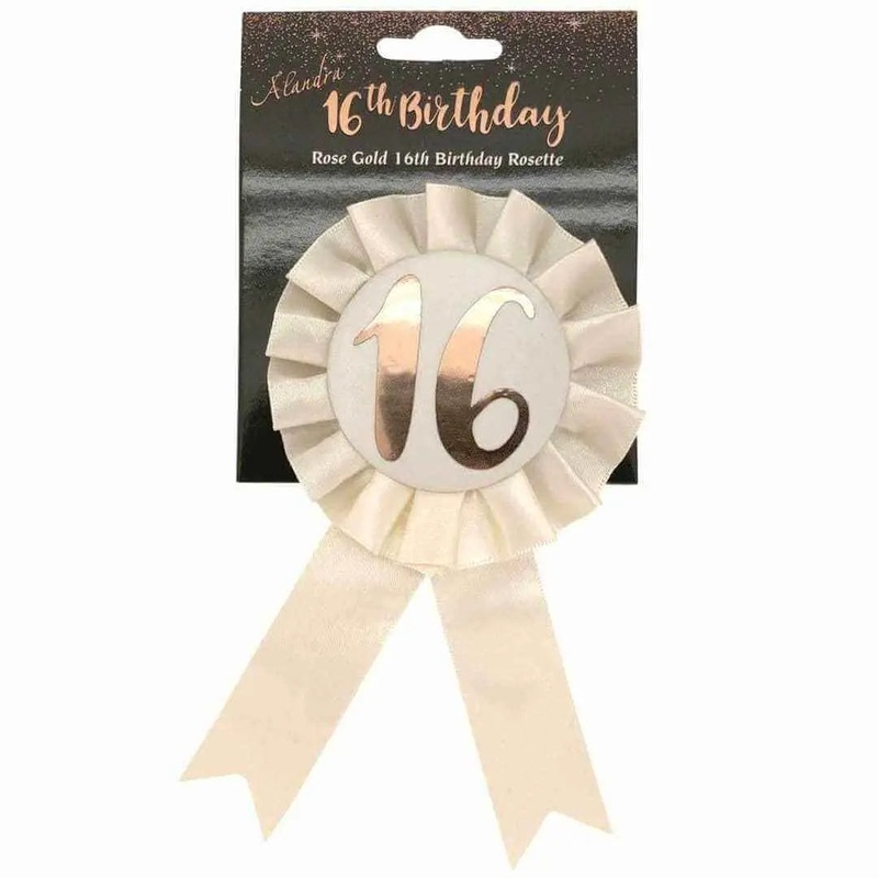 16th Rosette Badge - Rose Gold