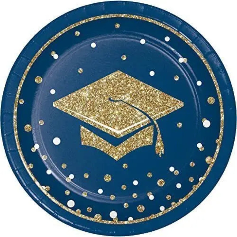 7" Glittering Grad Dessert Plates (18ct)