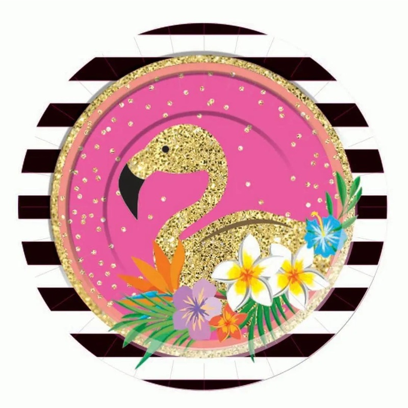 Luau - 7" Summer Paradise Sparkle Dessert Plates (8ct)